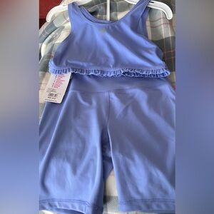 Yogalicious Girl’s 2 Pc Set CropTop & Shorts Size L (12)